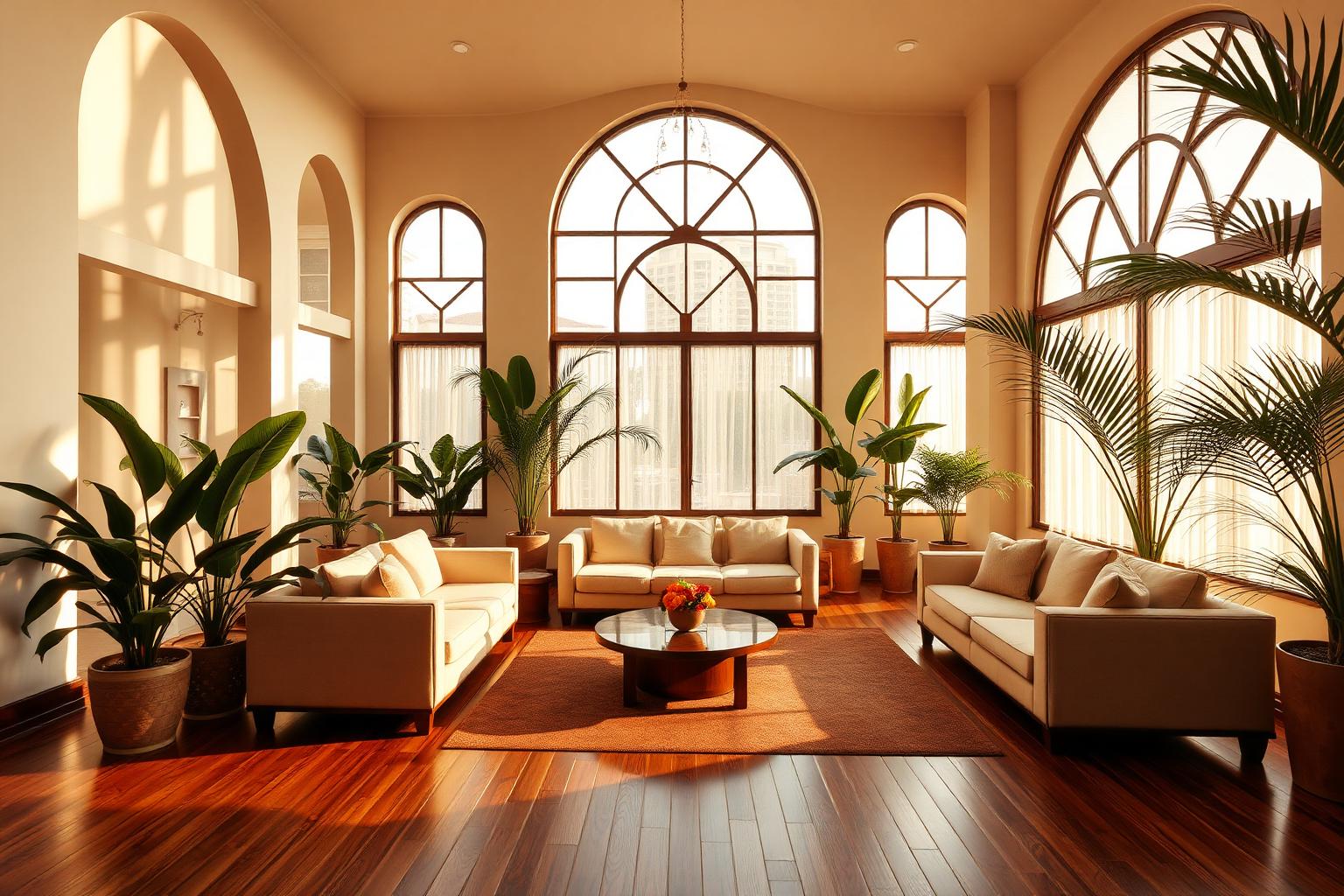 Sunlit interior lounge of the Ardent residence in Ikoyi